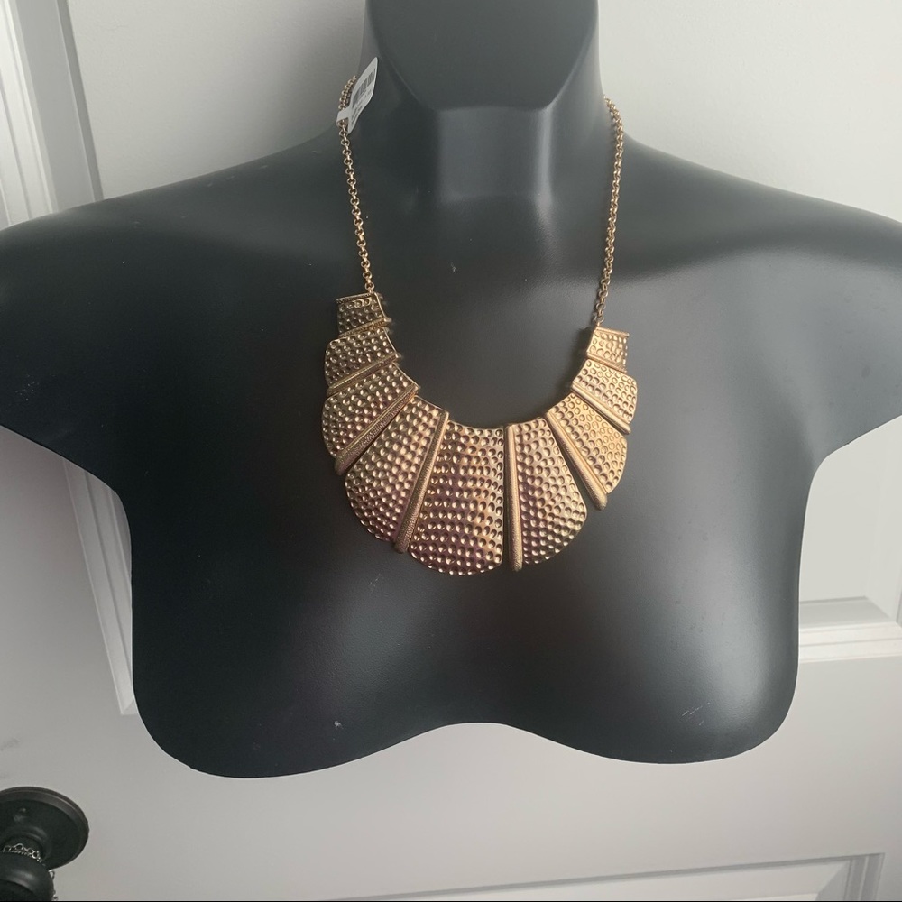 Gold statement necklace